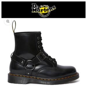 1460 Harness Black Polished Smooth Boot